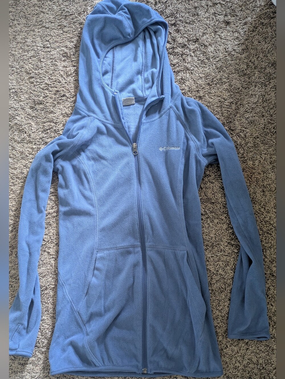 Columbia Navy Blue Hooded Fleece Jacket